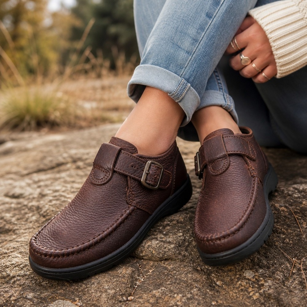 Dexter Walkmocs Women's 8.5M Brown Casual‎ Flat Slip-On Clog Leather Gorpcore